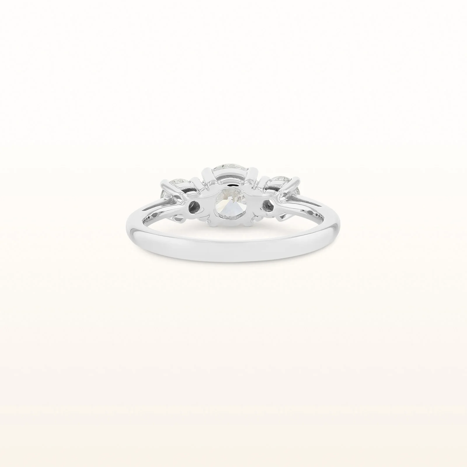 1.48 ctw Round Diamond Three-Stone Ring in 14kt White Gold - Image 3