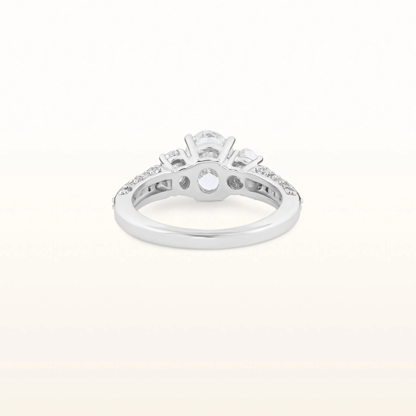 2.36 ctw Oval Three-Stone Diamond Ring in 18kt White Gold - Image 3
