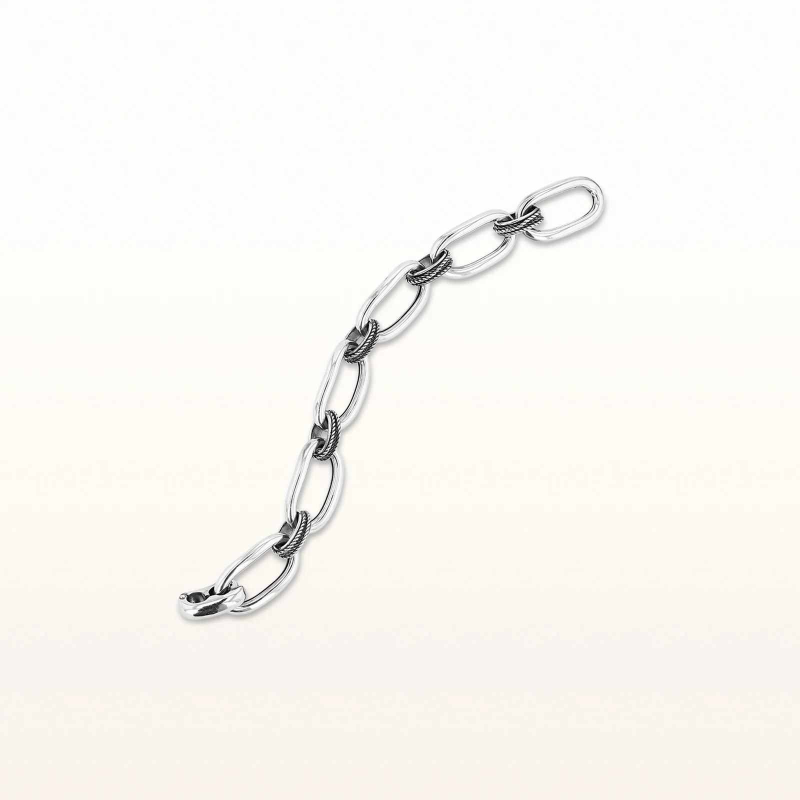 925 Sterling Silver Oval Link Bracelet - Image 3