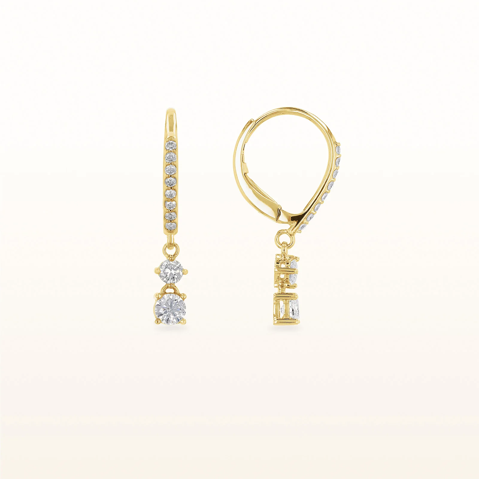 1.00 ctw Diamond Drop Earrings - Image 4