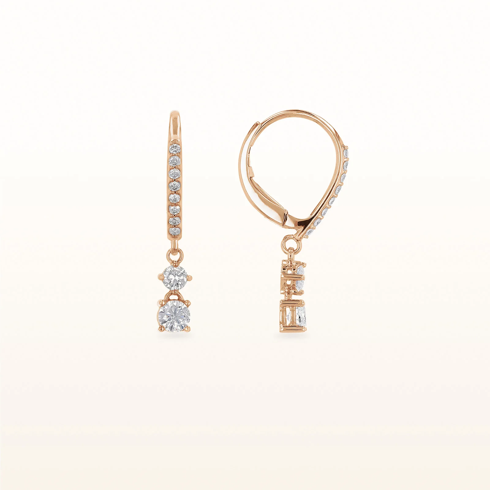 1.00 ctw Diamond Drop Earrings - Image 5