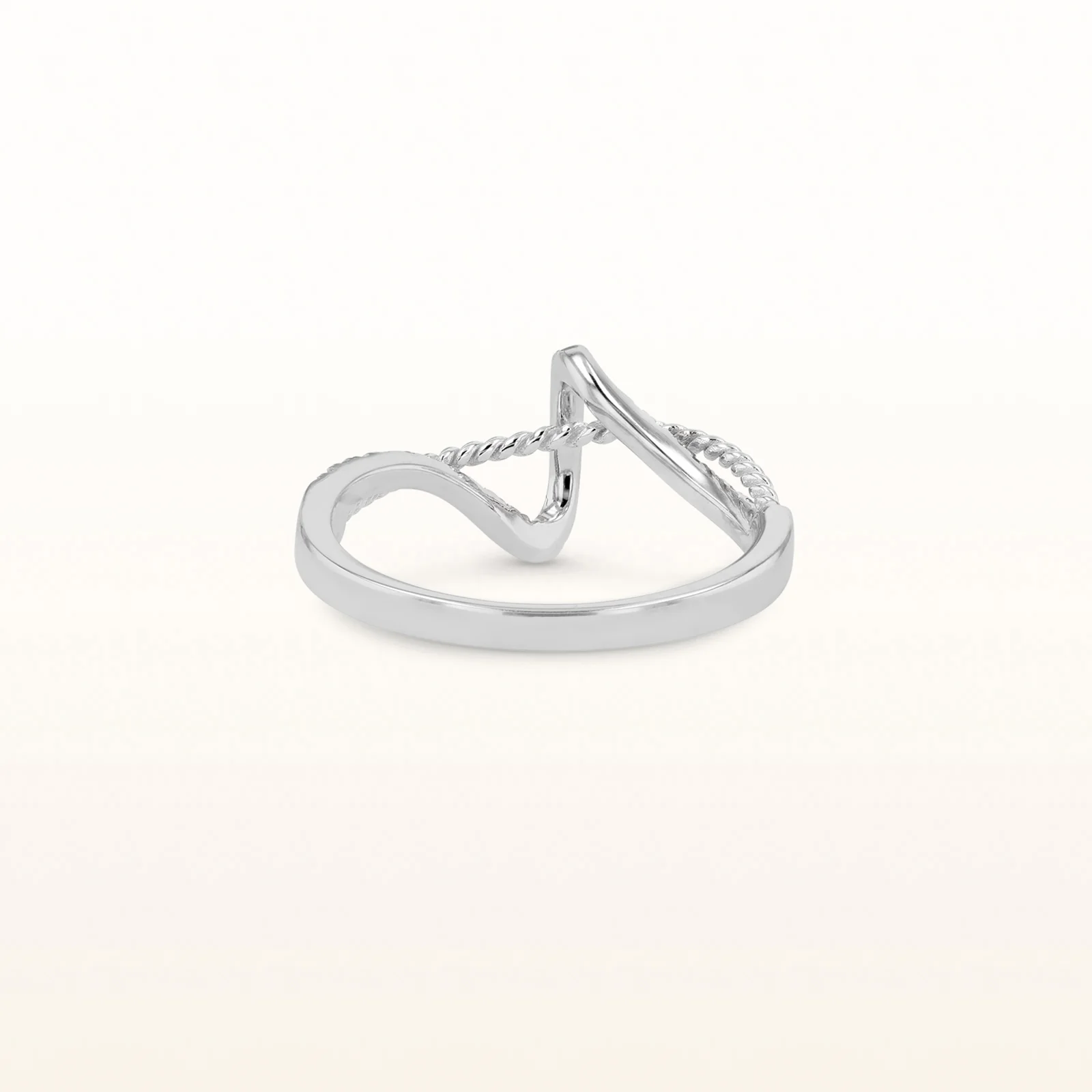 Diamond Wave Ring in 14kt White Gold - Image 3