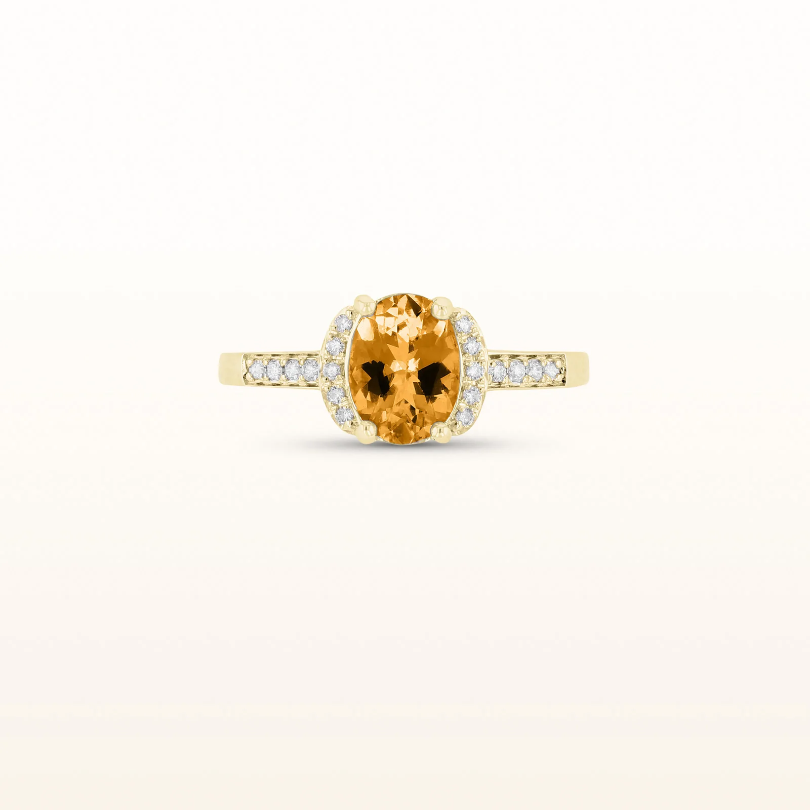 Oval Gemstone and Diamond Ring in 14kt Yellow Gold - Image 13