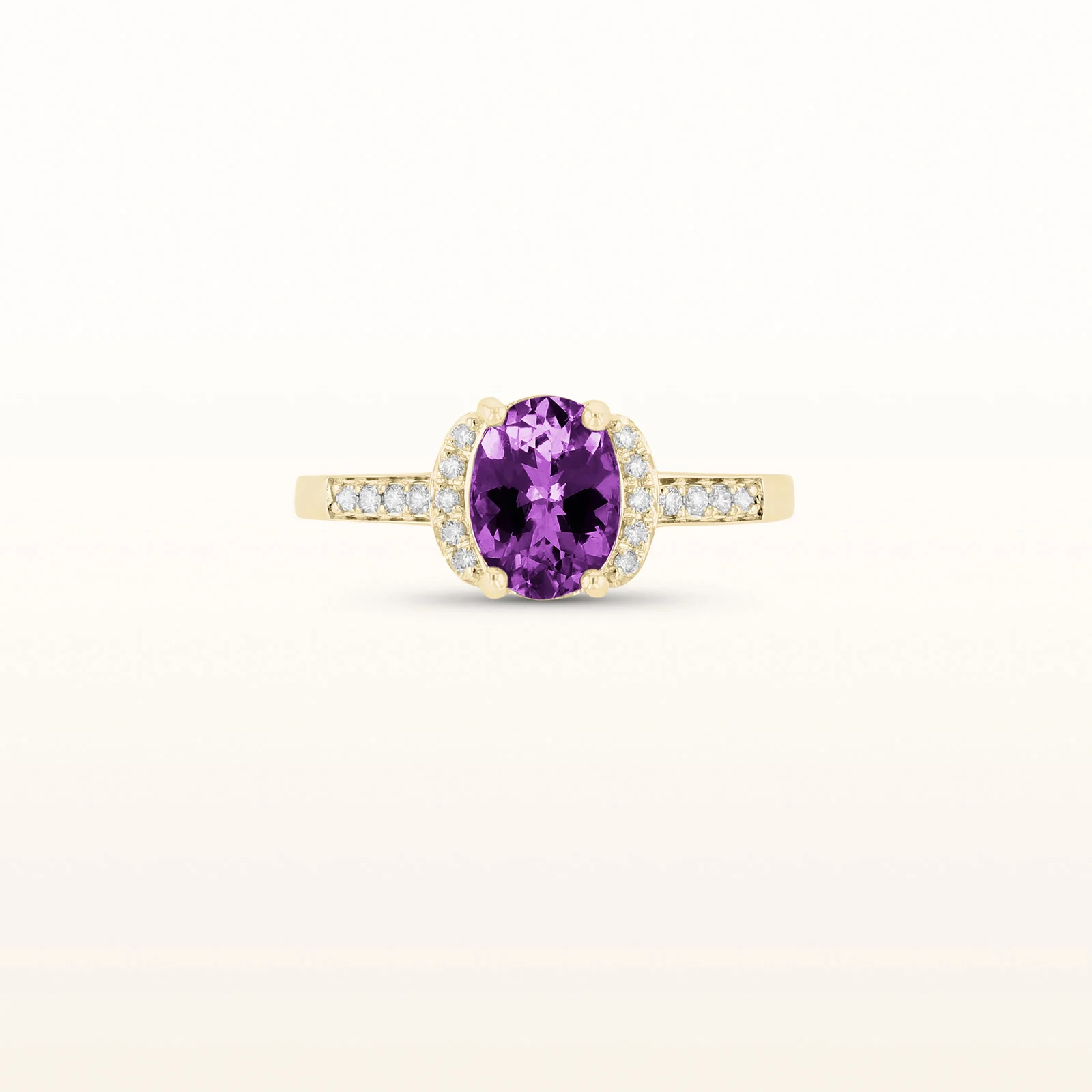 Oval Gemstone and Diamond Ring in 14kt Yellow Gold - Image 14