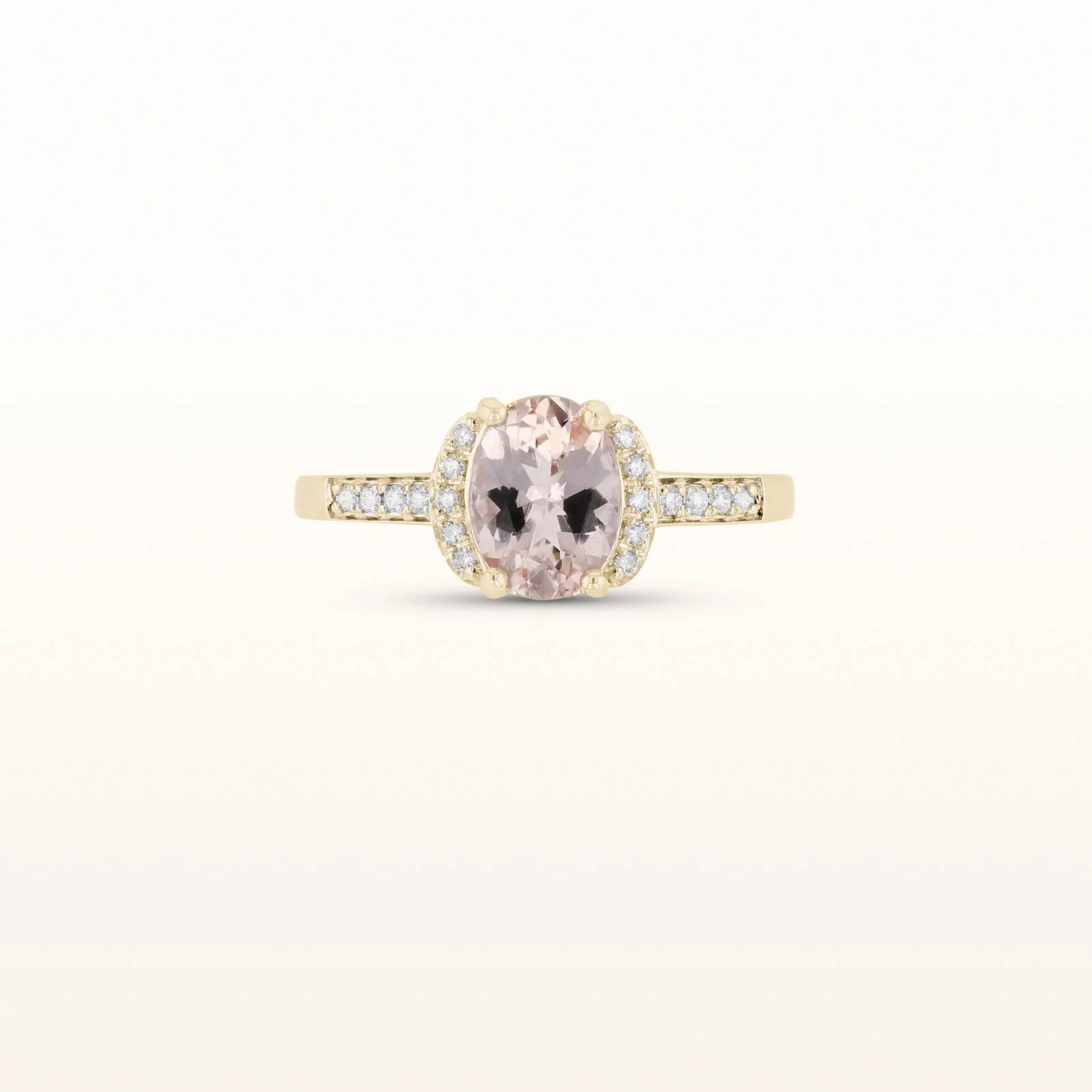 Oval Gemstone and Diamond Ring in 14kt Yellow Gold - Image 6