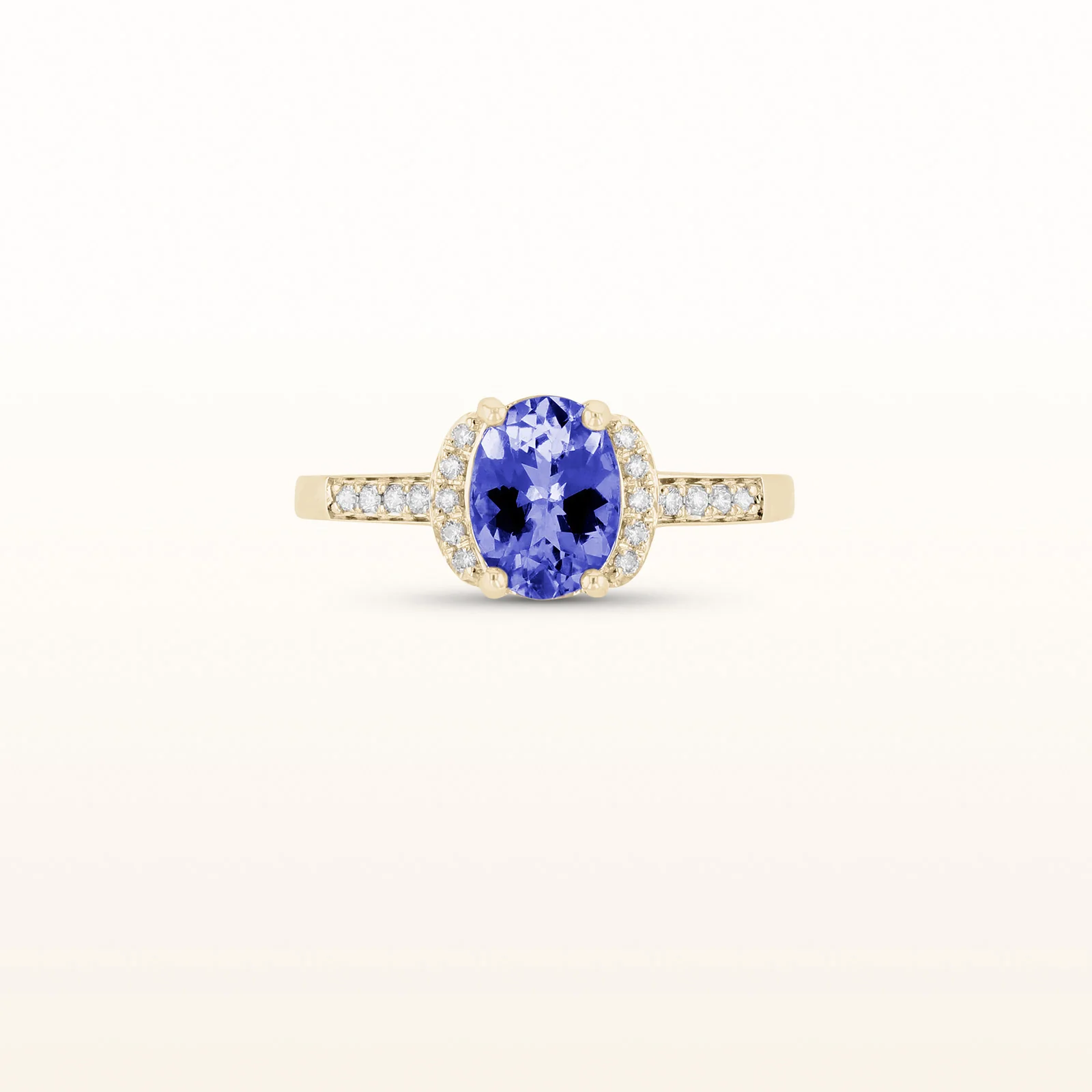 Oval Gemstone and Diamond Ring in 14kt Yellow Gold - Image 7