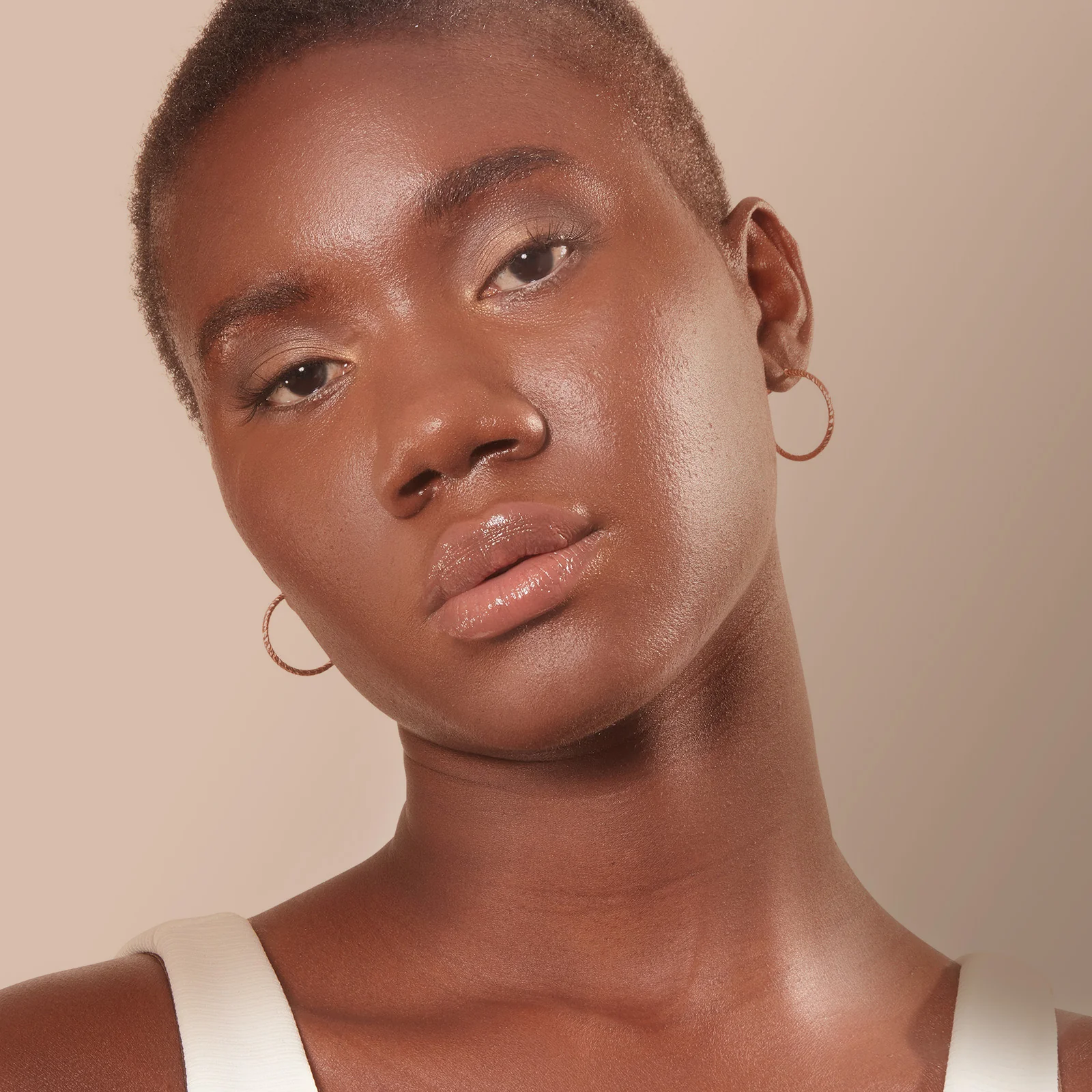 Rose Gold Plated 925 Sterling Silver 1-Inch Diamond Cut Hoop Earrings - Image 3