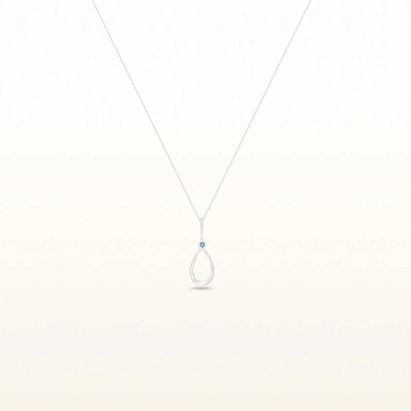 Round Gemstone Teardrop Pendant in 925 Sterling Silver - Image 4