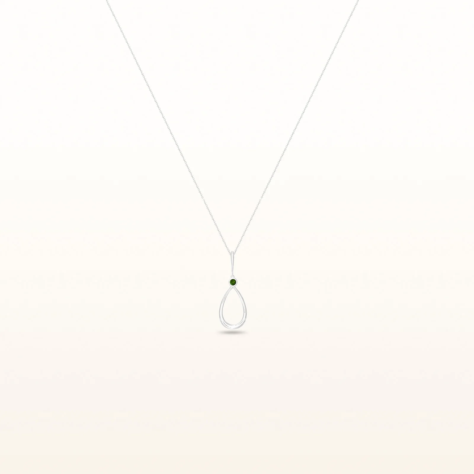 Round Gemstone Teardrop Pendant in 925 Sterling Silver - Image 7