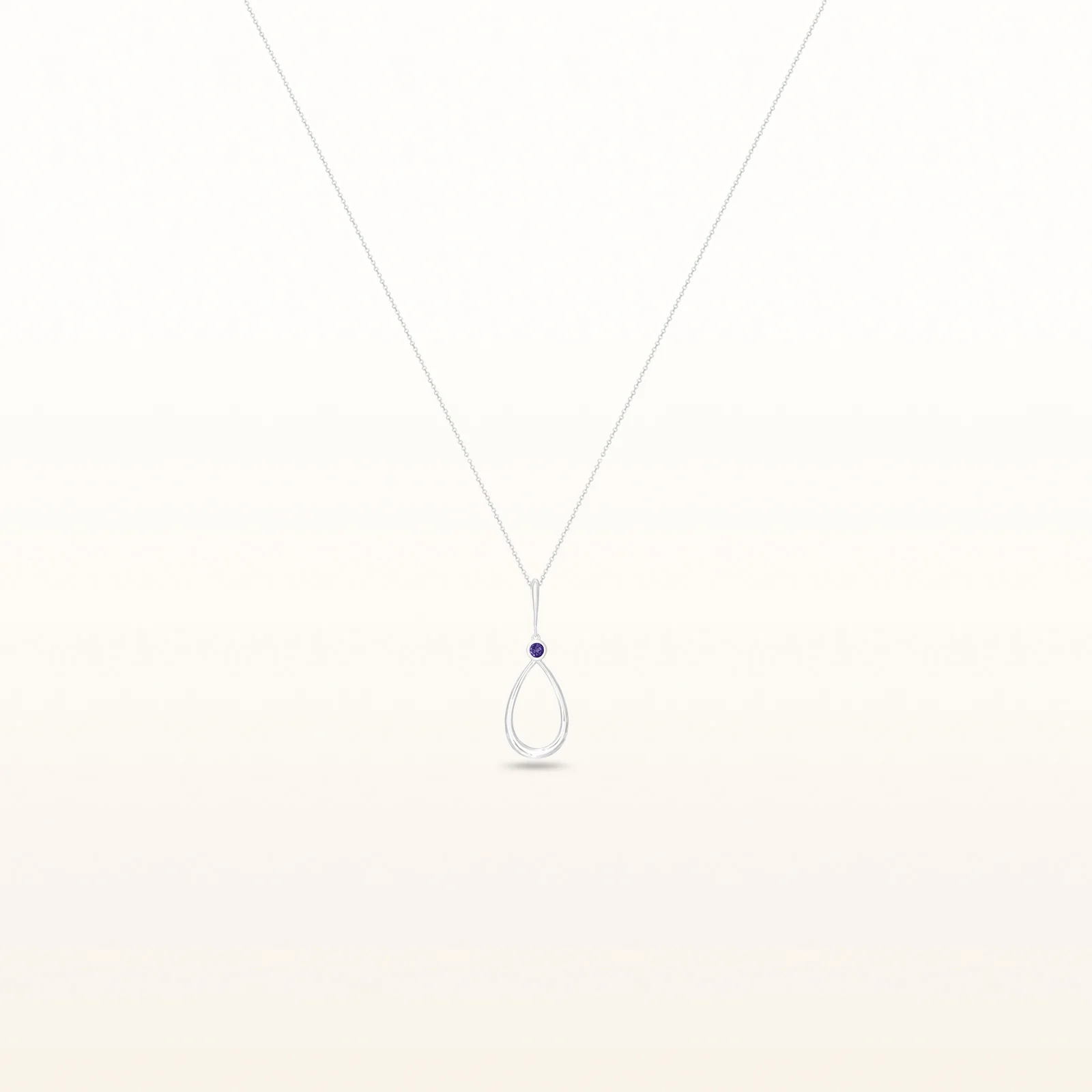 Round Gemstone Teardrop Pendant in 925 Sterling Silver - Image 9