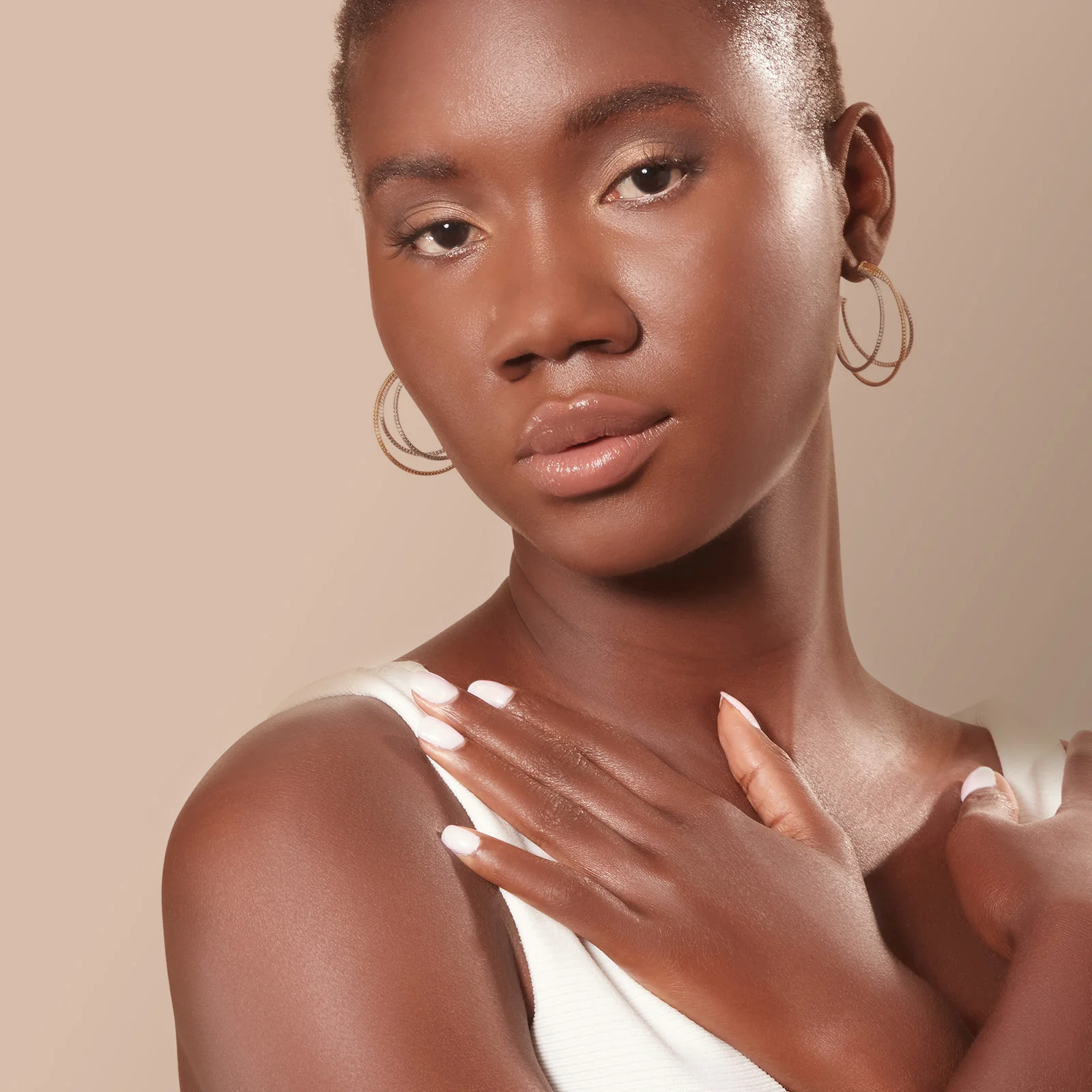 Two Tone 925 Sterling Silver Diamond Cut Hoop Earrings - Image 6