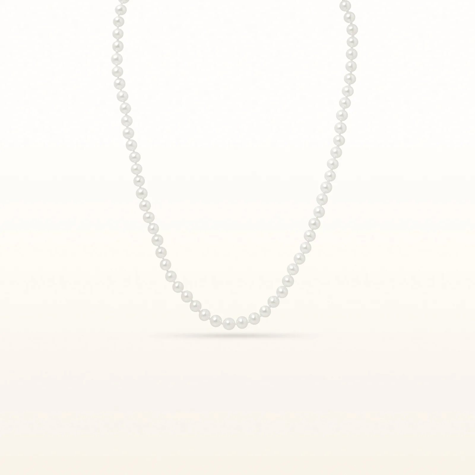 White Cultured Freshwater Pearl Necklace with Sterling Silver Filigree Clasp - Image 10