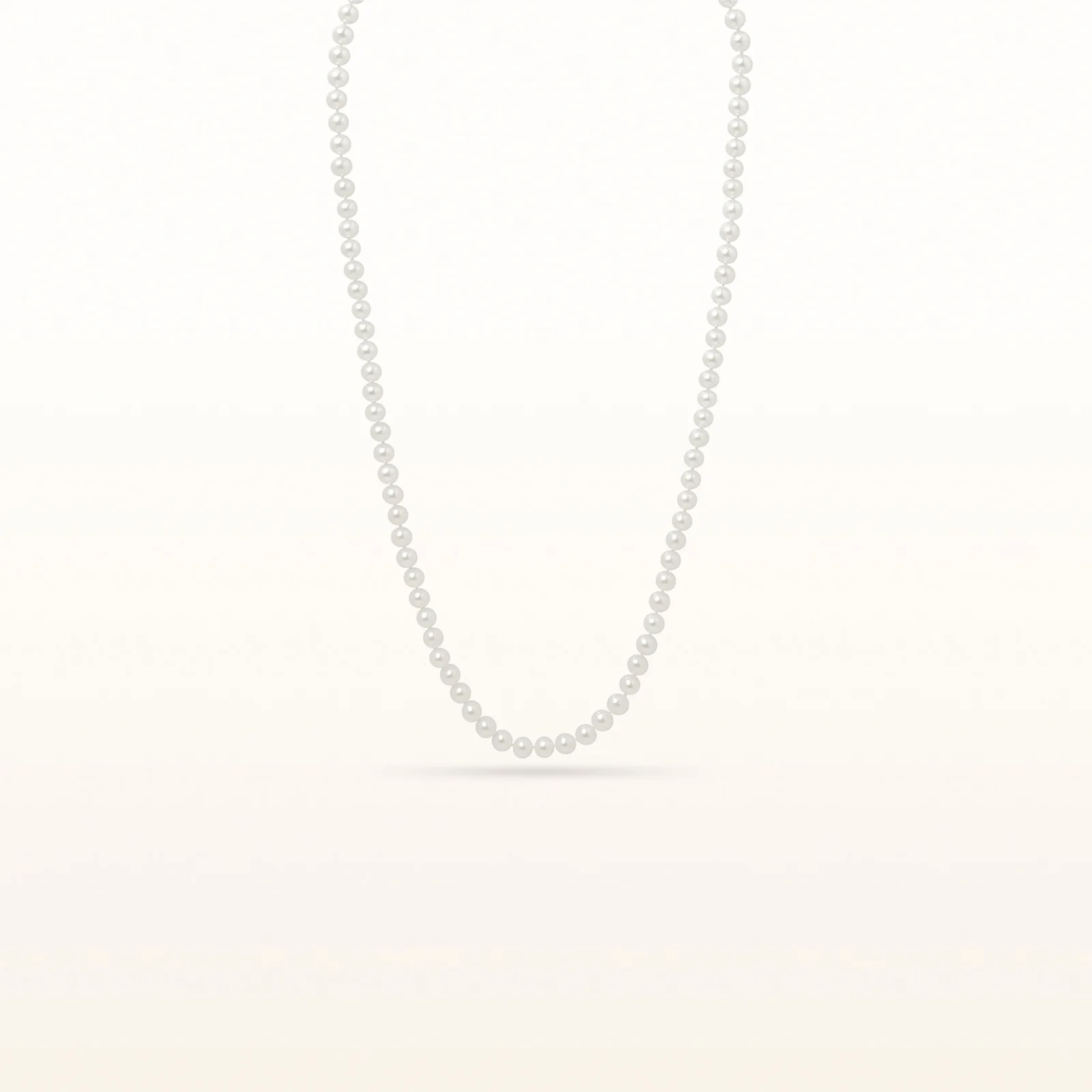 White Cultured Freshwater Pearl Necklace with Sterling Silver Filigree Clasp - Image 11