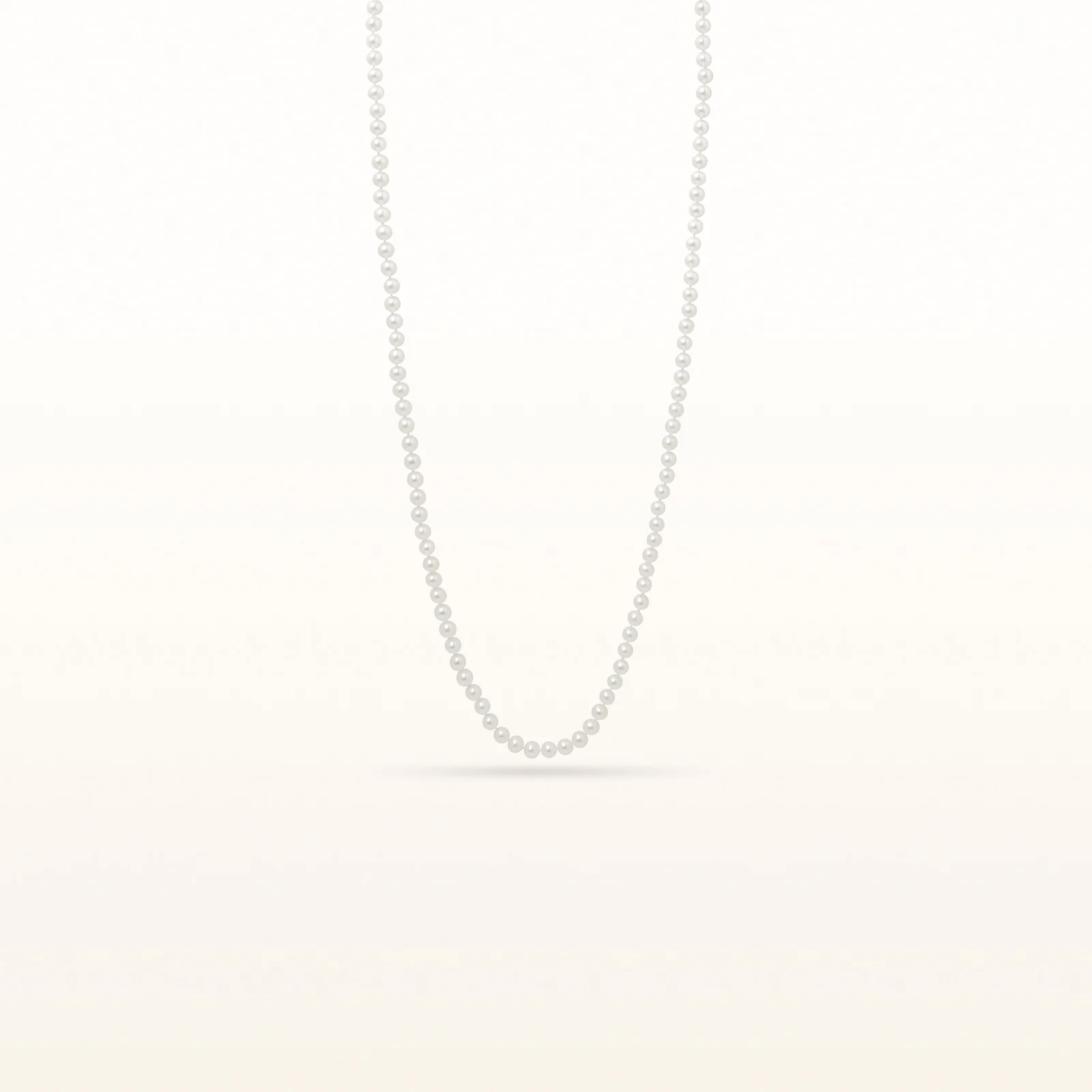 White Cultured Freshwater Pearl Necklace with Sterling Silver Filigree Clasp - Image 12