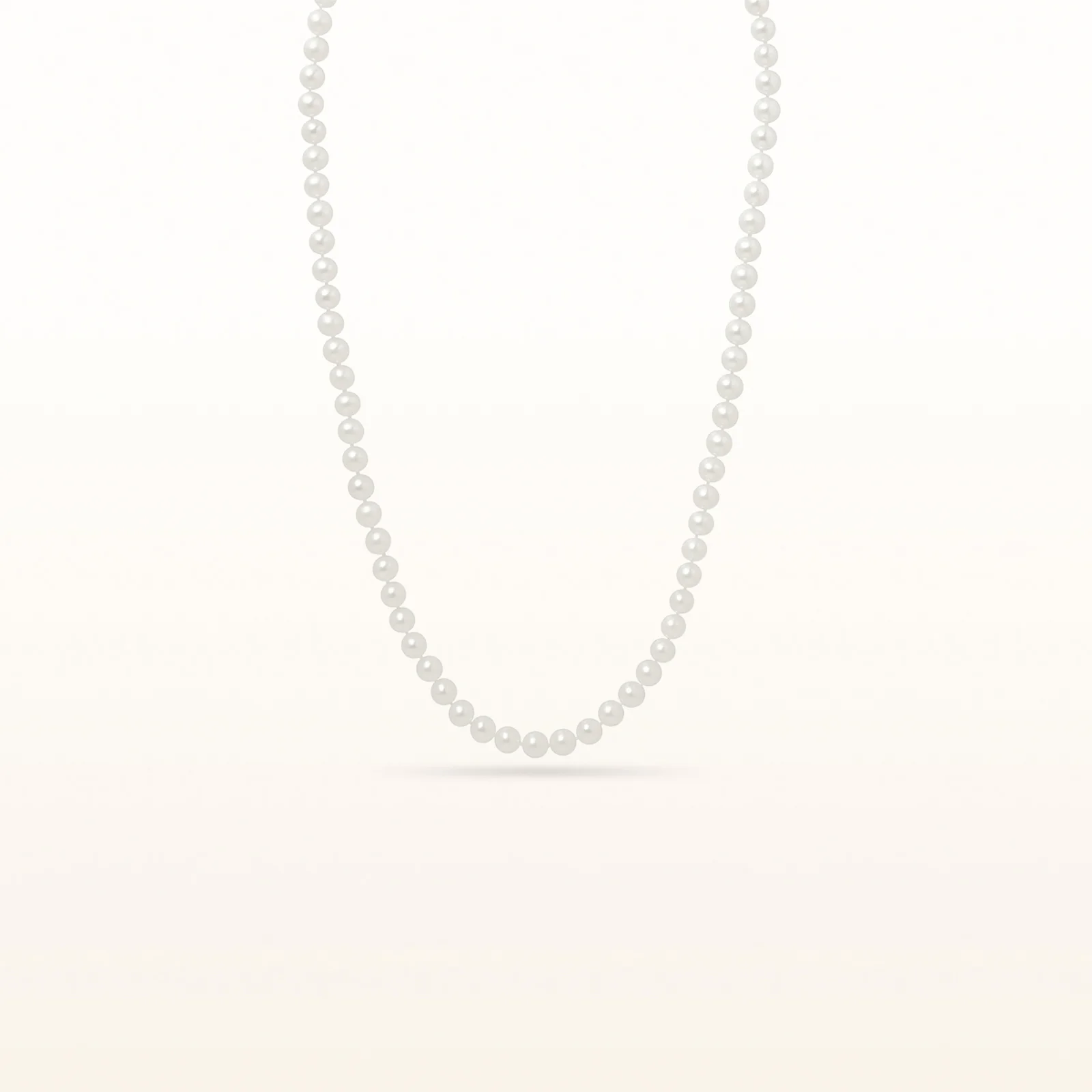 White Cultured Freshwater Pearl Necklace with Sterling Silver Filigree Clasp - Image 16