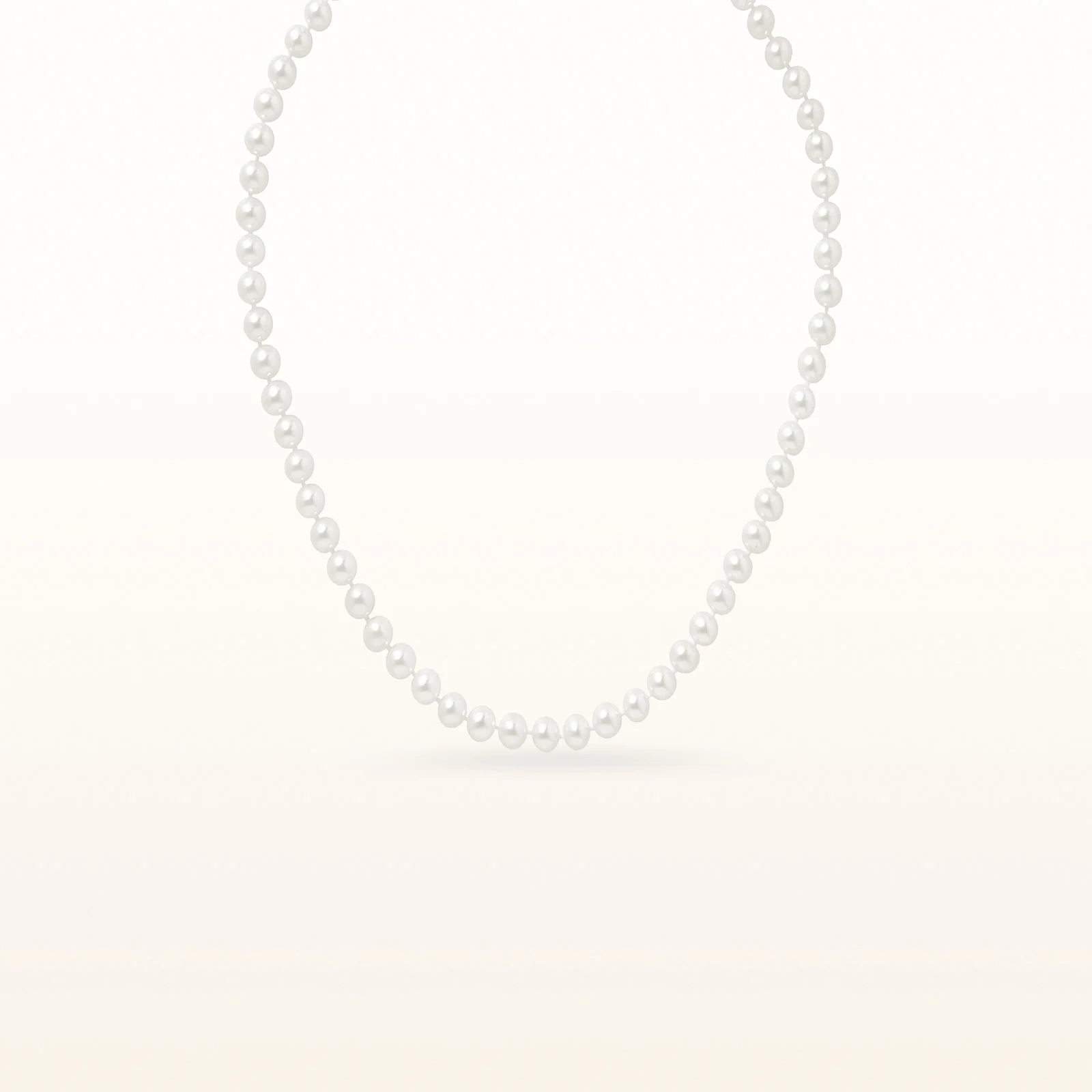 White Cultured Freshwater Pearl Necklace with Sterling Silver Filigree Clasp - Image 18