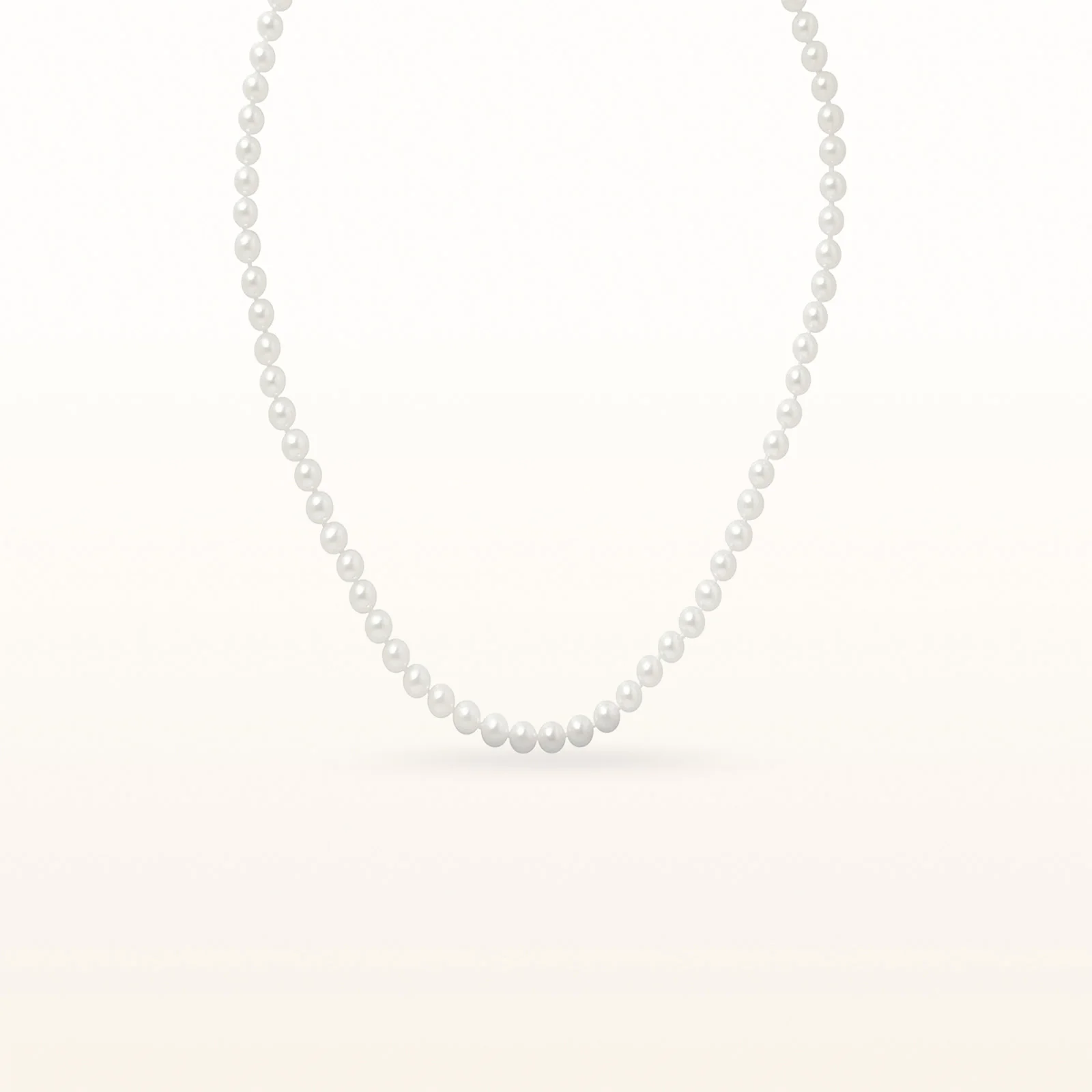 White Cultured Freshwater Pearl Necklace with Sterling Silver Filigree Clasp - Image 6