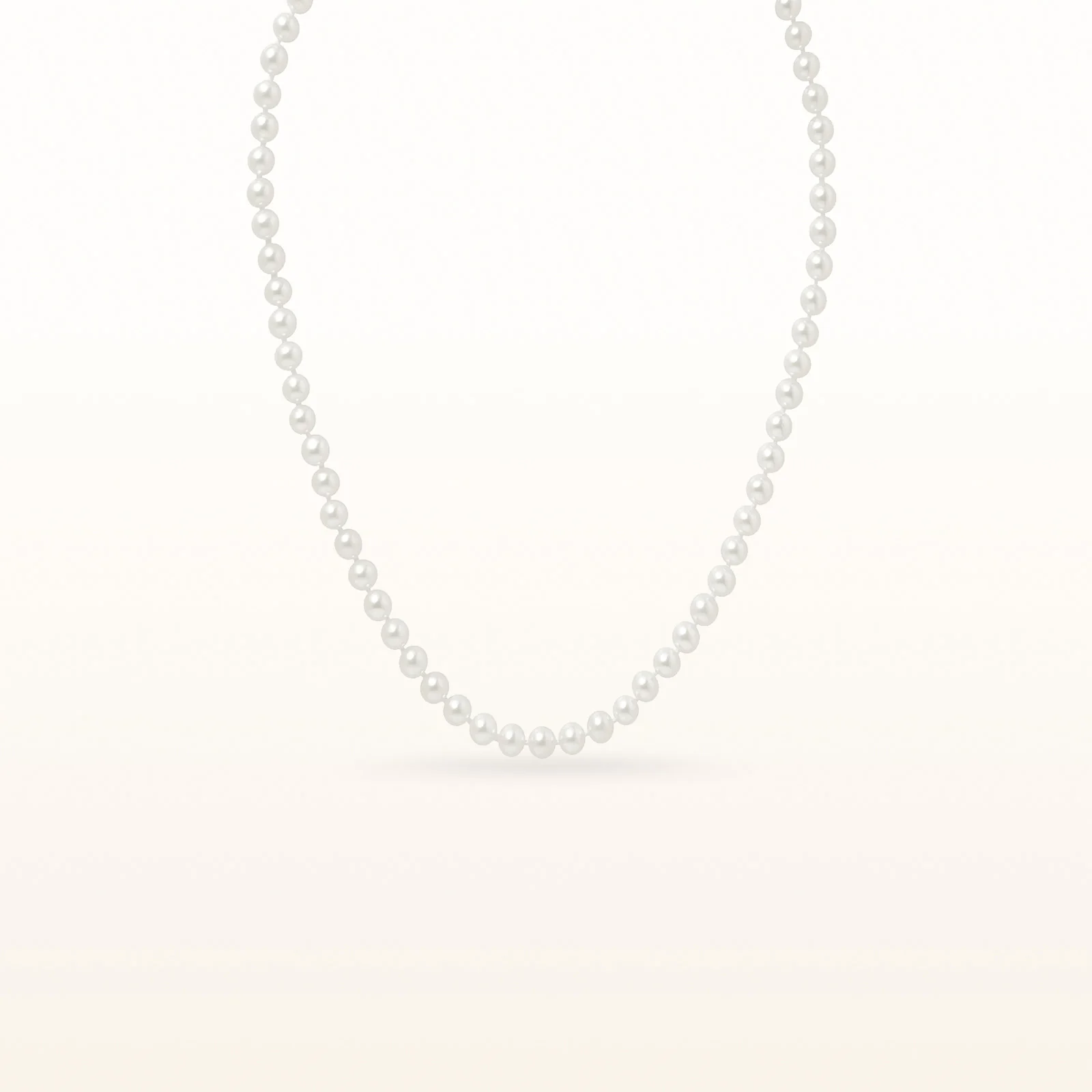 White Cultured Freshwater Pearl Necklace with Sterling Silver Filigree Clasp - Image 9