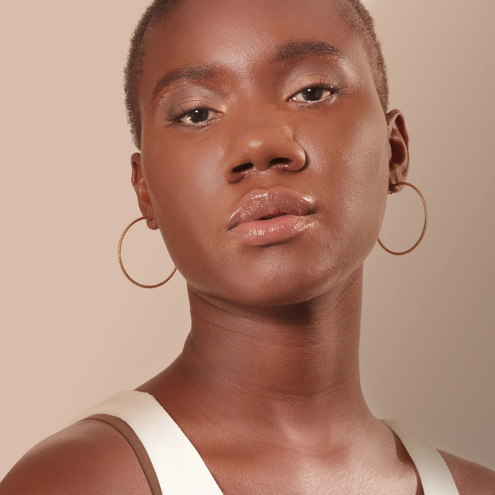 Yellow Gold Plated 925 Sterling Silver 1.7-Inch Diamond Cut Hoop Earrings - Image 3